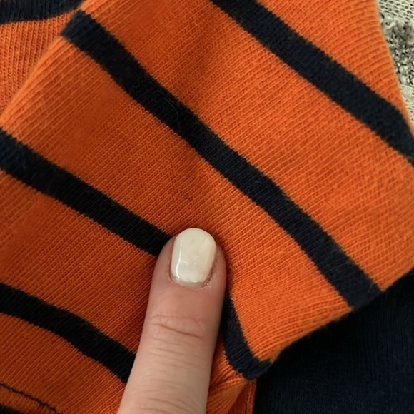 Crazy 8 Orange and Blue Striped Knit Long Sleeve Sweater - 3-6 Months - Picture 8 of 9